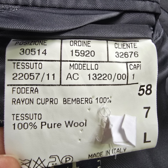 Canali Made in Italy 100% Wool Houndstooth Sport Coat Blazer Size 58L (US 48L) - Picture 10 of 14